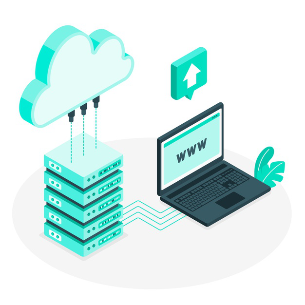 An illustration explaining how cloud storage functions